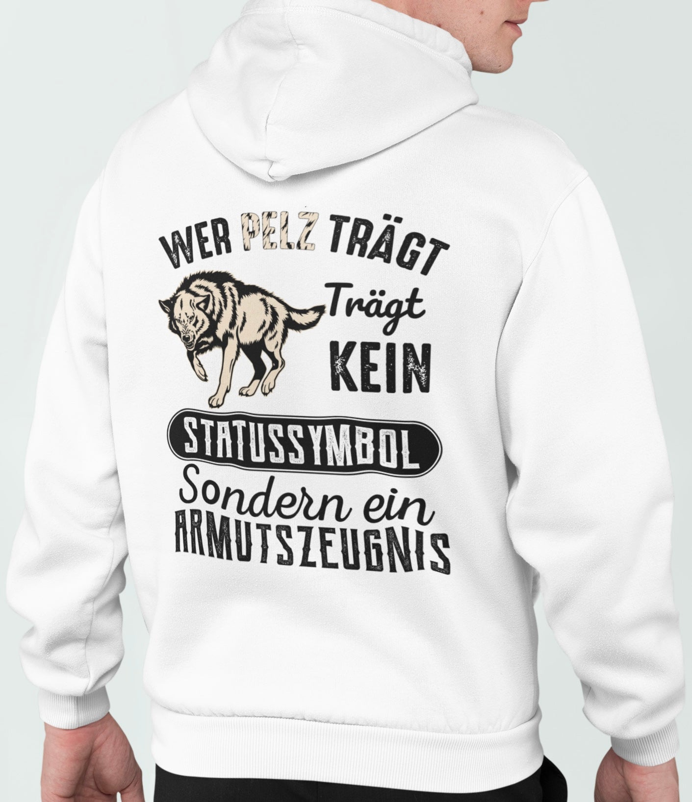 Pelz tragen ist ein Armutszeugnis - Premium Hoodie
