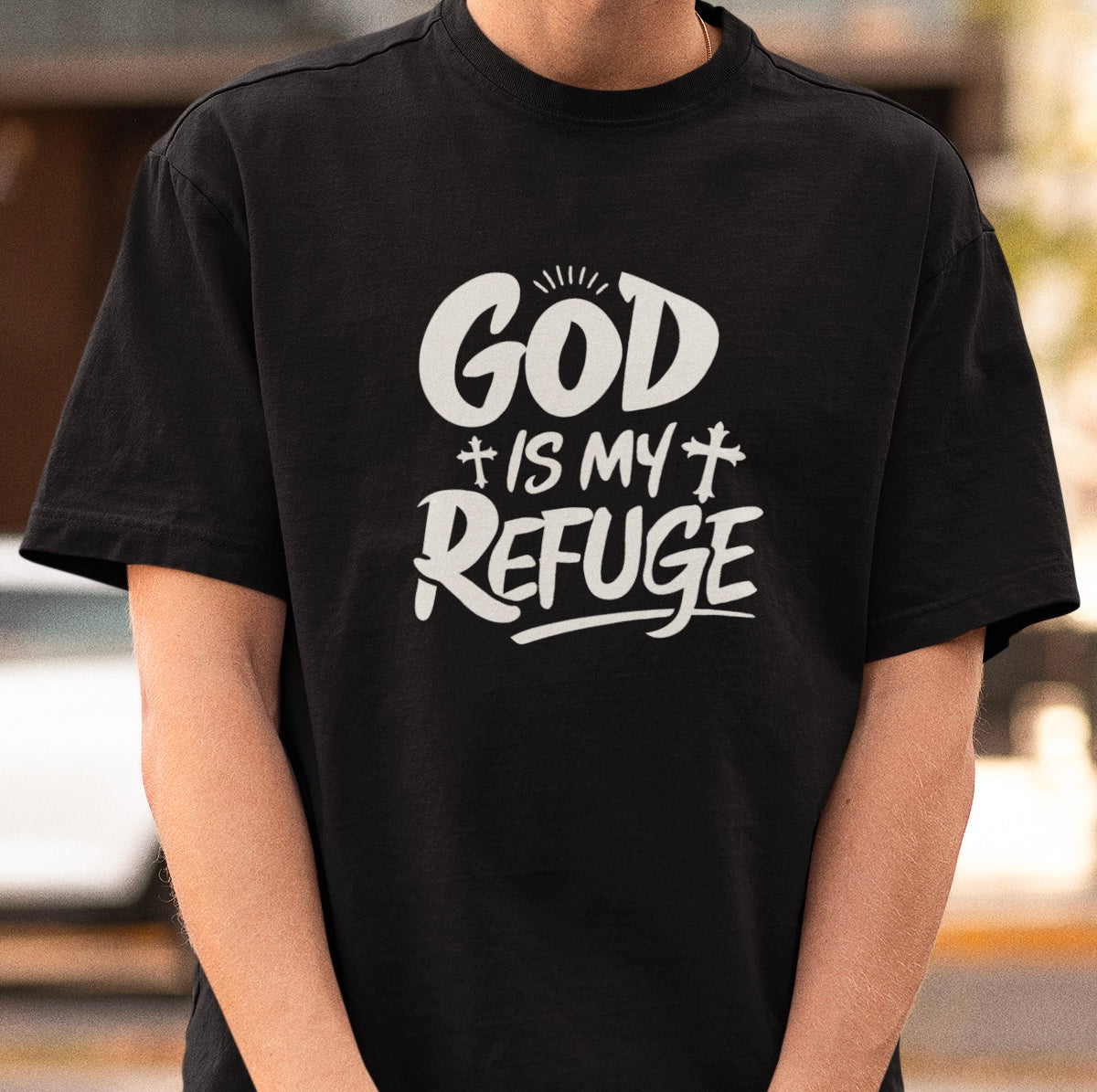 God is my refuge - Oversized shirt