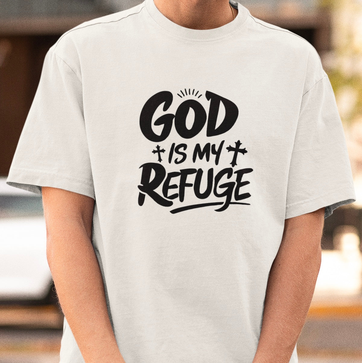 God is my refuge - Oversized shirt