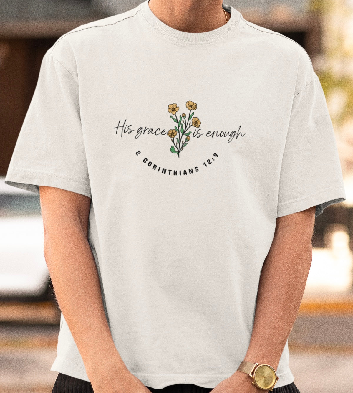His grace is enough - oversized shirt