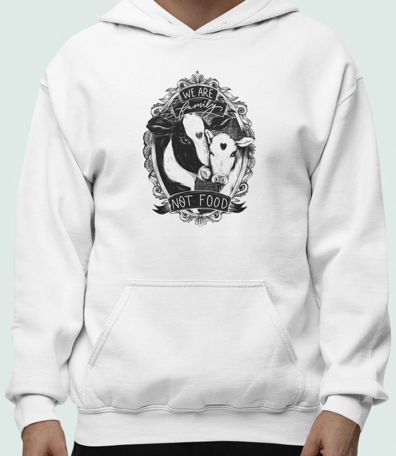 We are family not food (front) - Oversized Hoodie