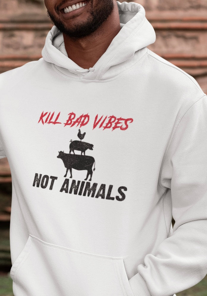 KILL BAD VIBES, NOT ANIMALS - Oversized Hoodie